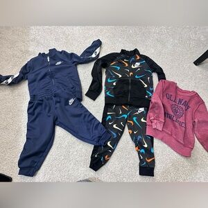 Nike Kids Navy and Black Tracksuit Set